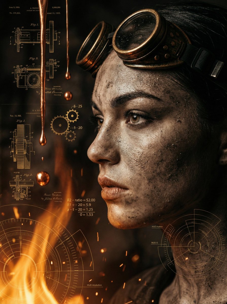 Steampunk Aviator Woman Profile