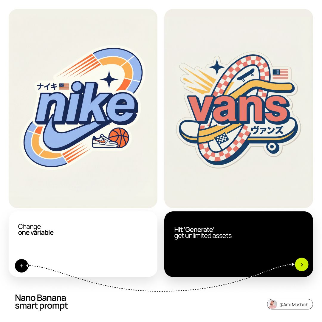 Retro Harajuku Brand Badge
