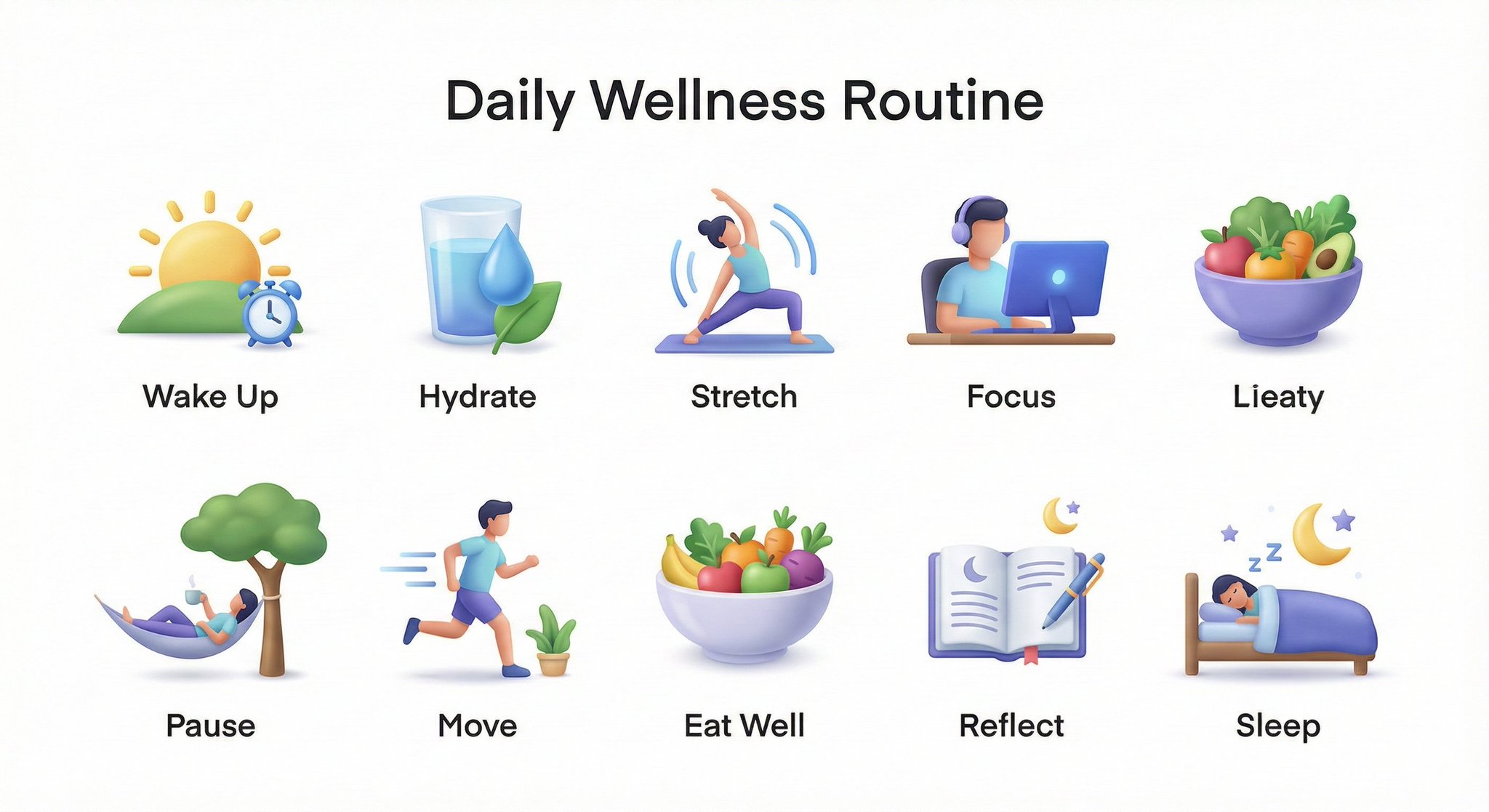 Routine Process Habits Icons