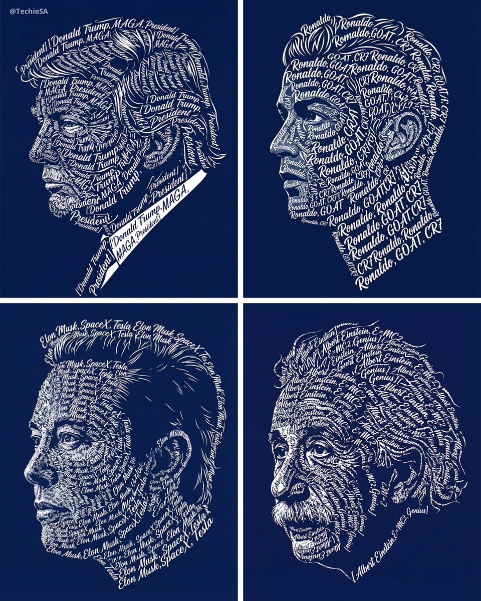 Typographic Art Portrait