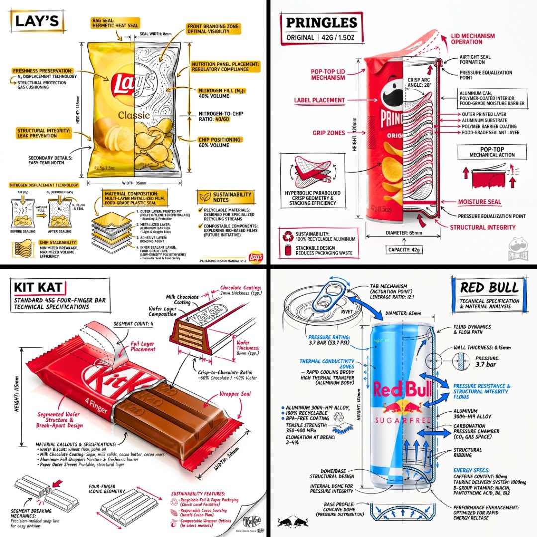 Technical Infographic of a Snack