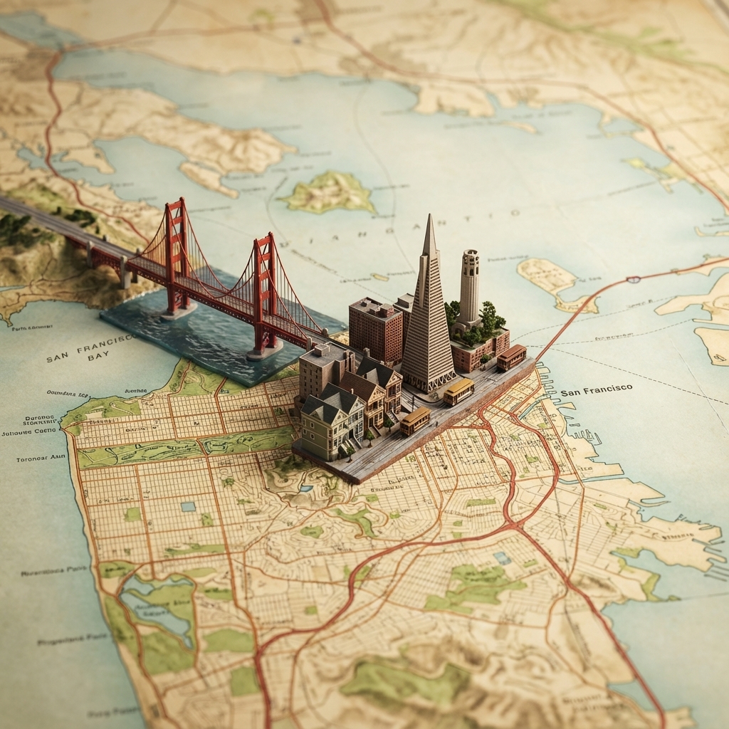 Geographic Map Diorama