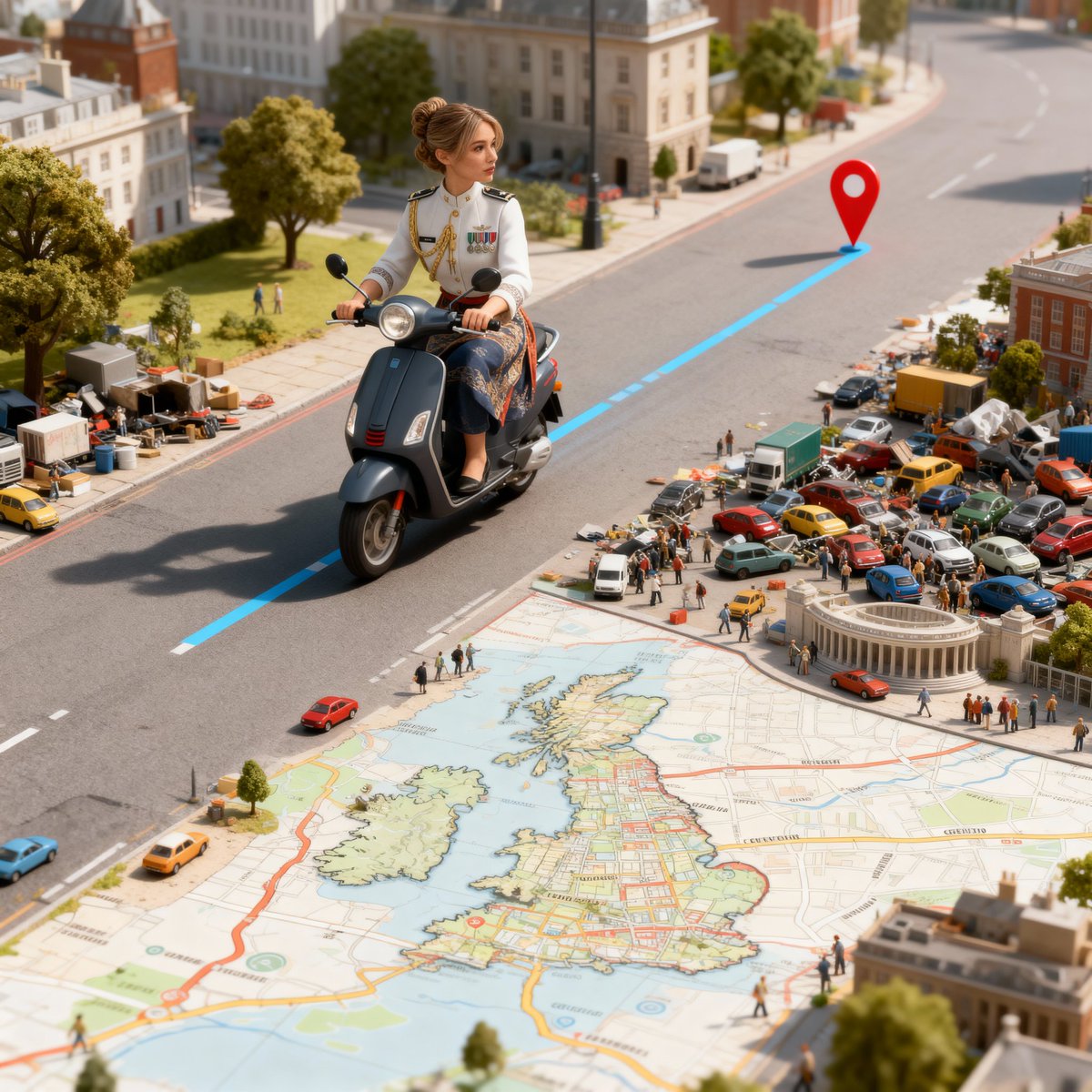 Surreal Scooter GPS Journey