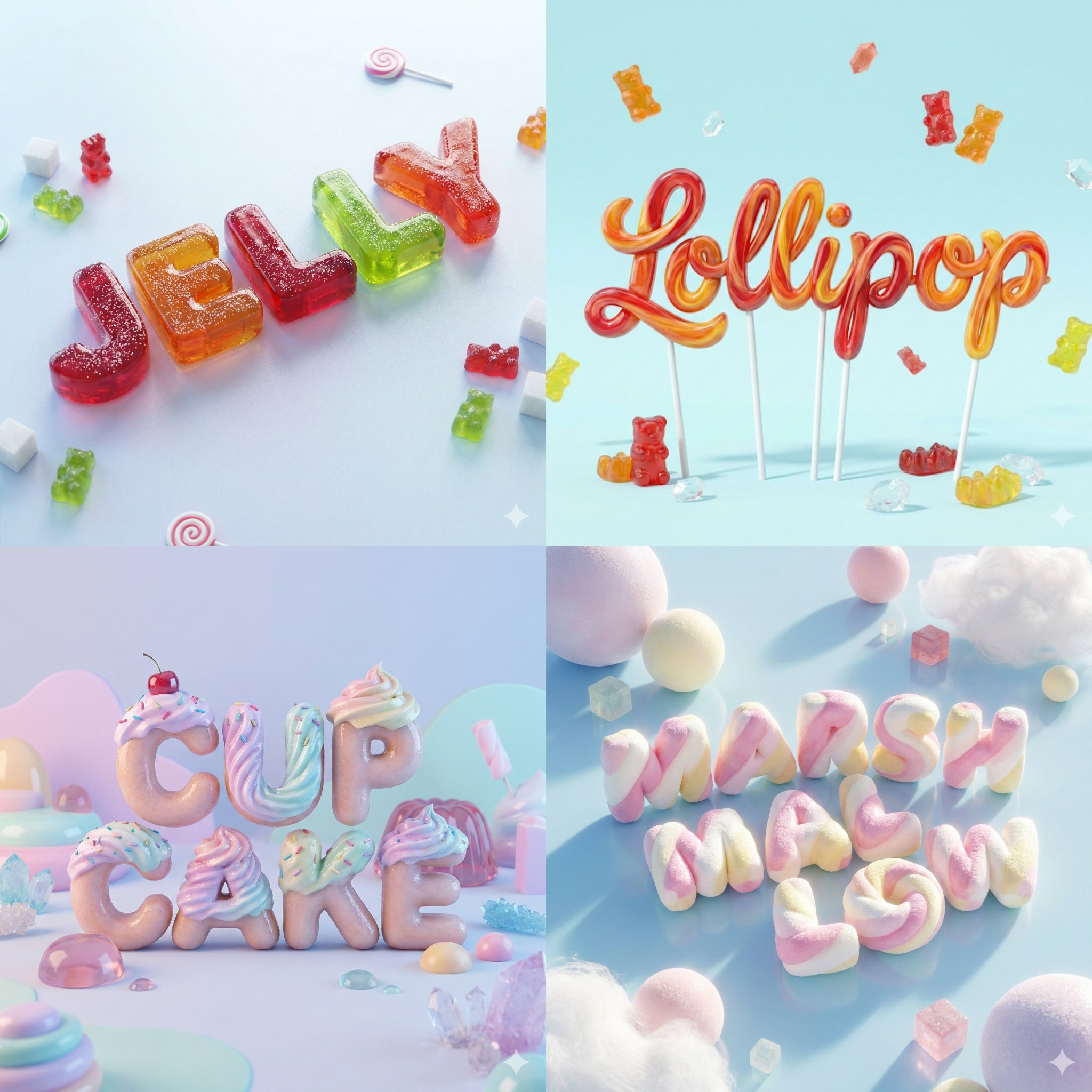 Candy Word 3D Render