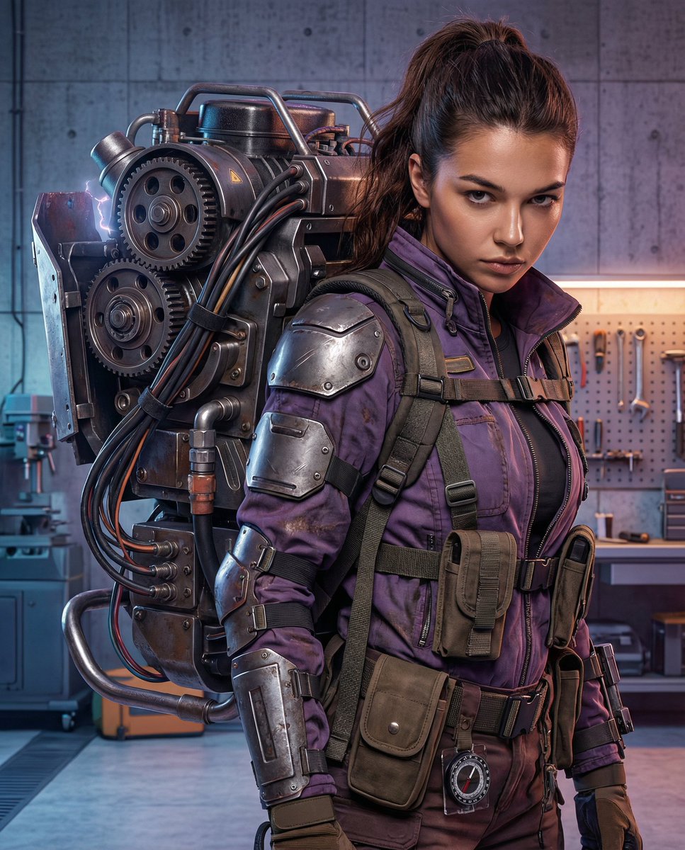 Female Cyberpunk Mechanic Portrait