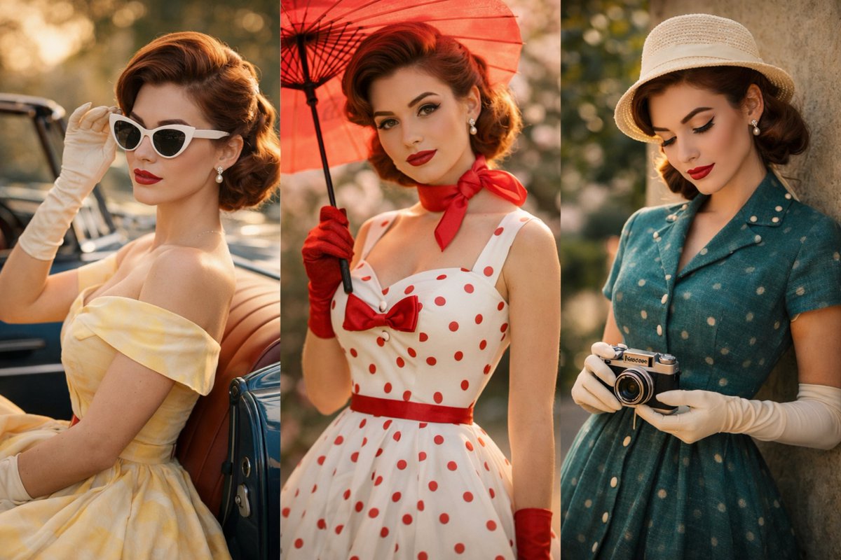 Vintage Fashion Portrait with Convertible