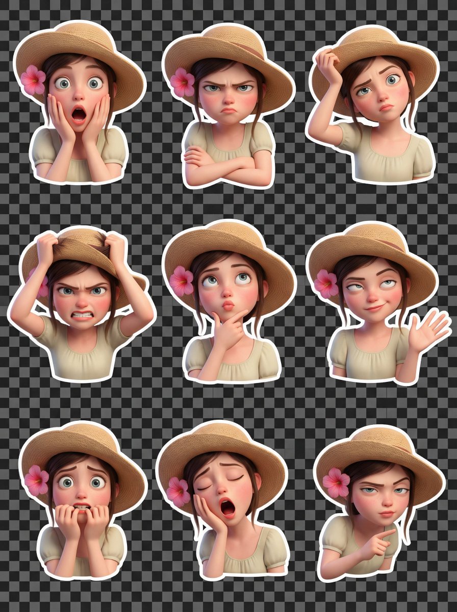 Pixar Selfie Sticker Set