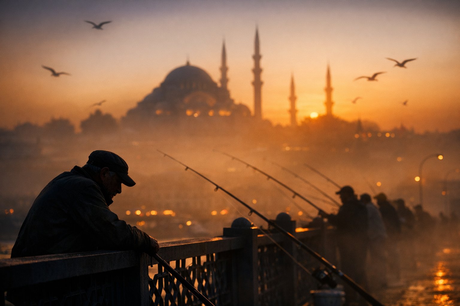 Fishermen on Galata Bridge