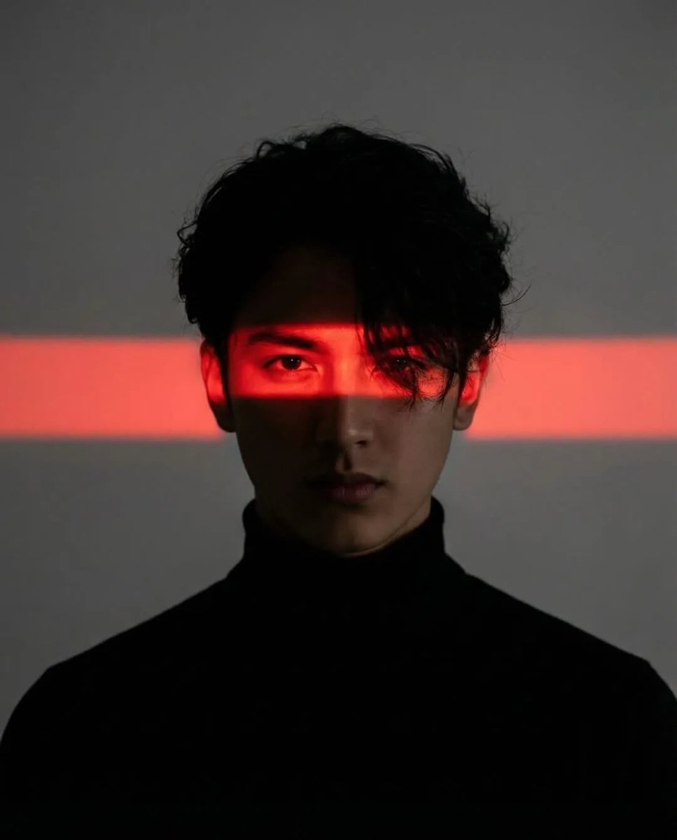 Dramatic Cyberpunk Man Portrait