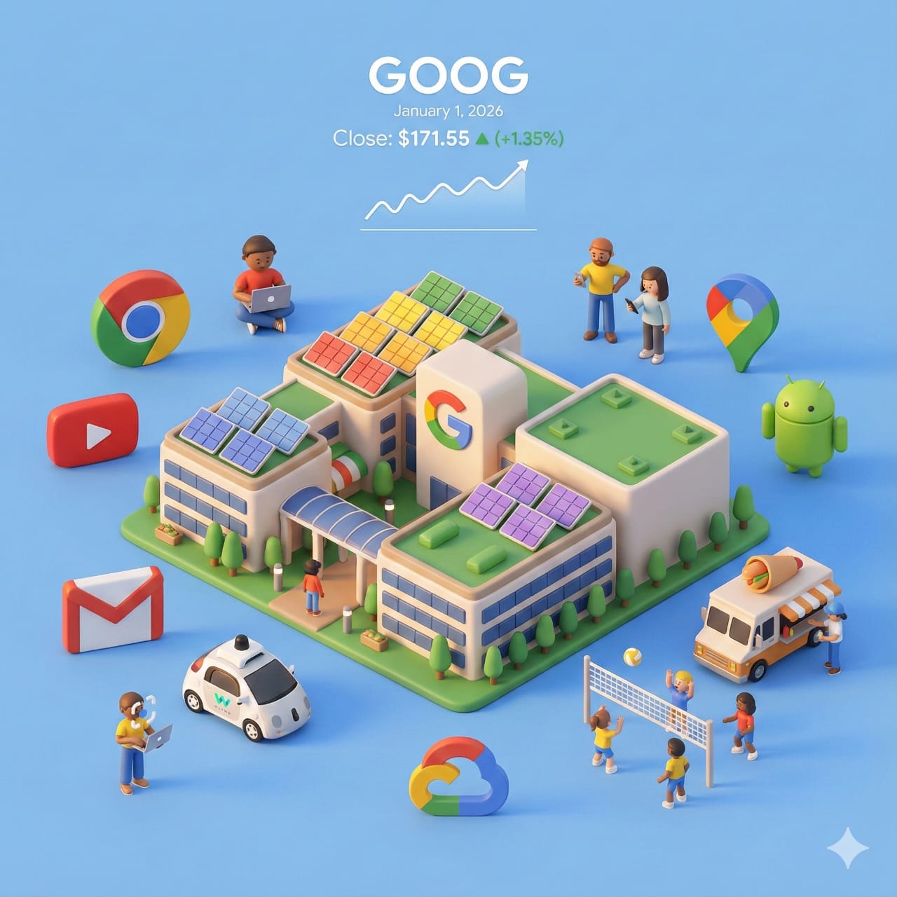 Miniature 3D Cartoon Scene