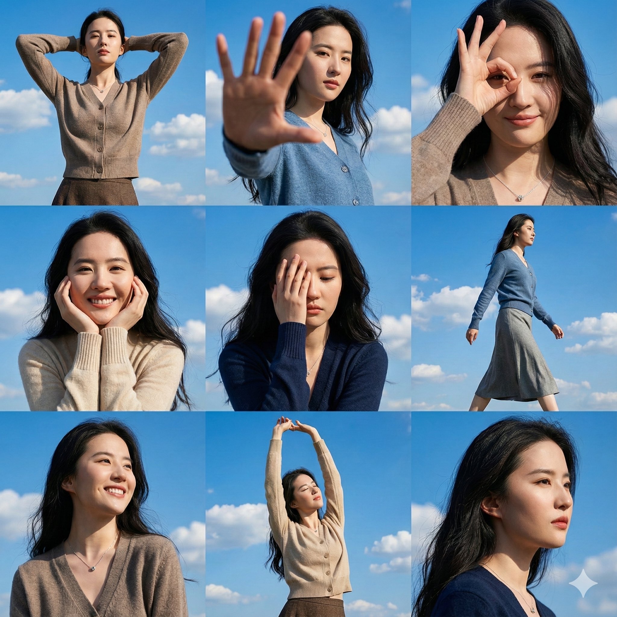Woman Posing Under Blue Sky