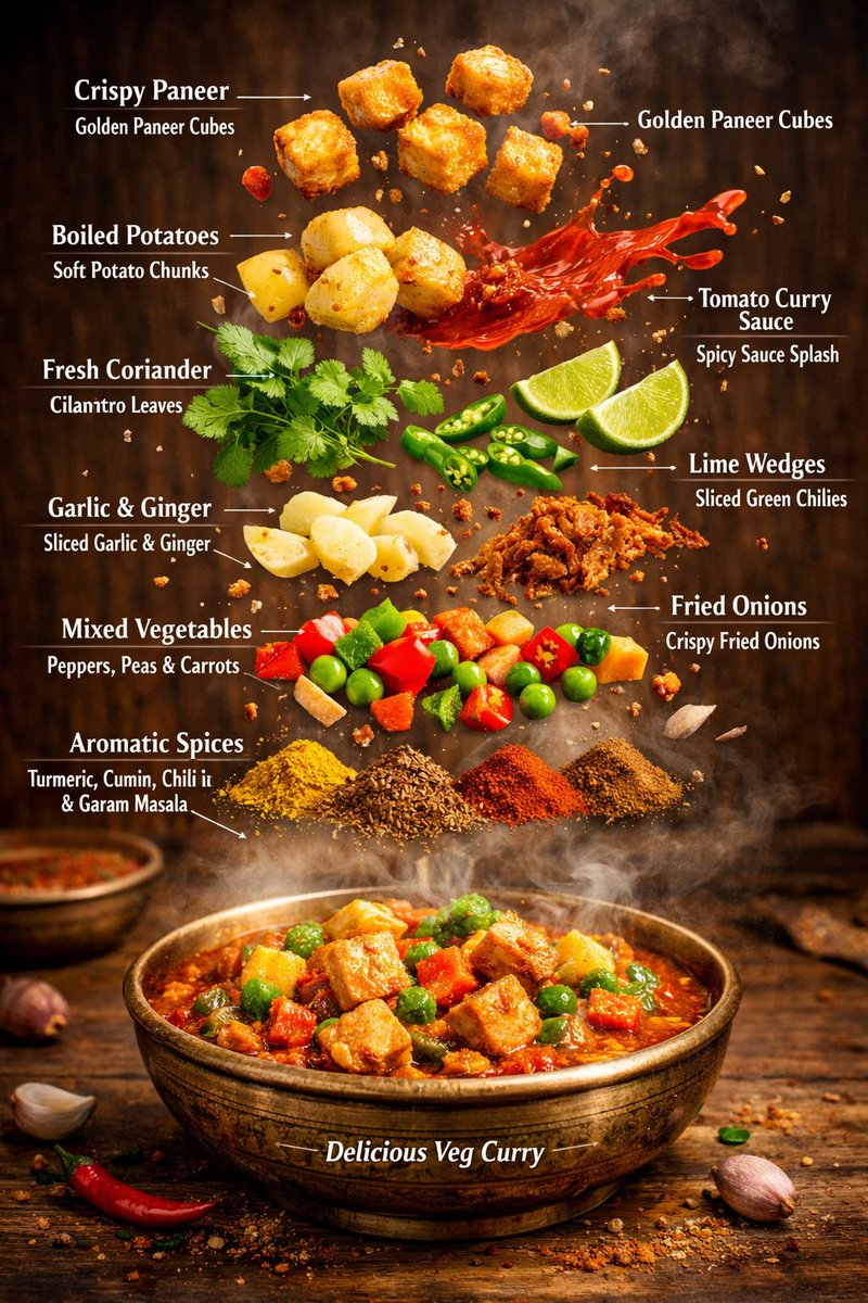 Indian Vegetarian Curry Infographic