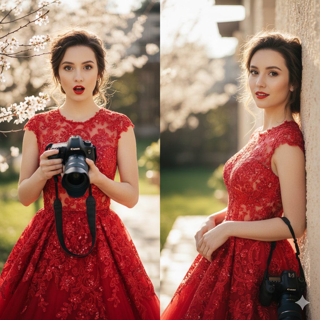 Woman in Red Gown