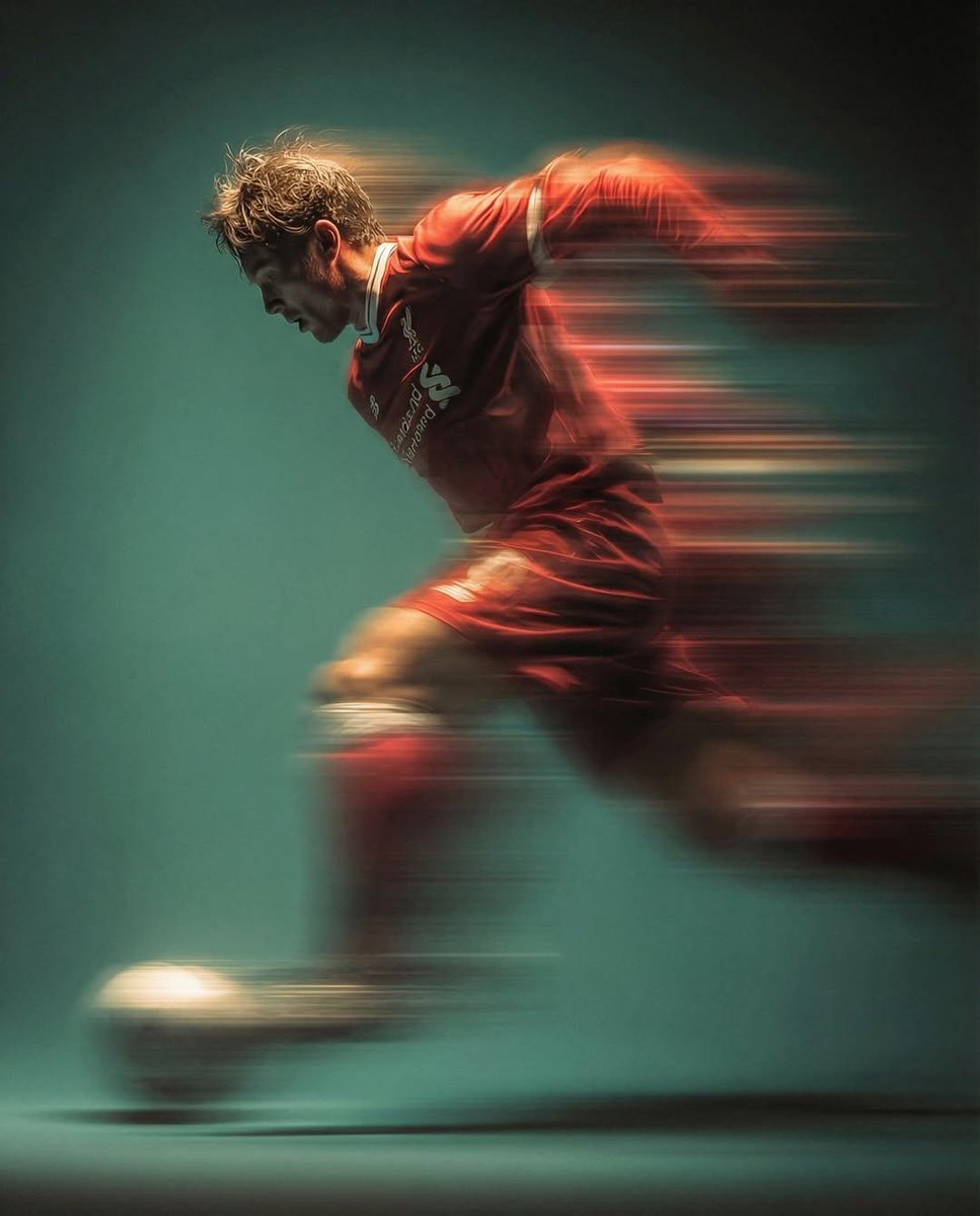 Mysterious Soccer Player Kicking Ball