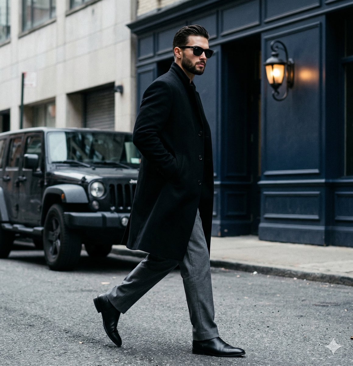 Stylish Man Posing Outdoors