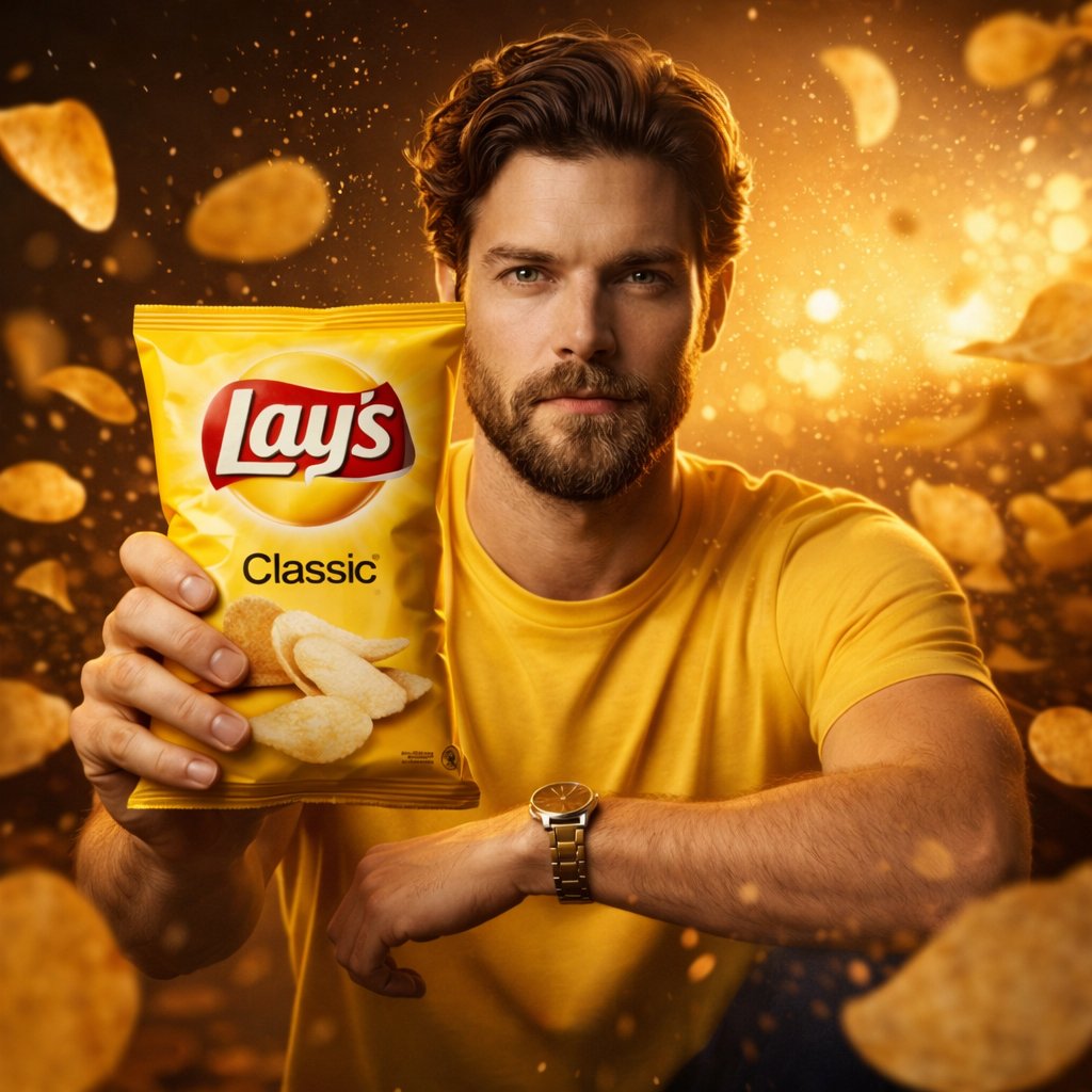 Man Holding Lay's Chips