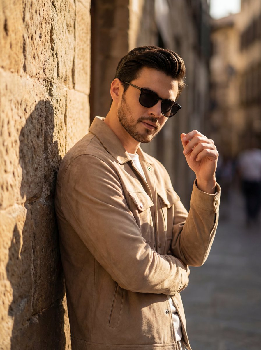 Stylish Man Golden Hour Portrait