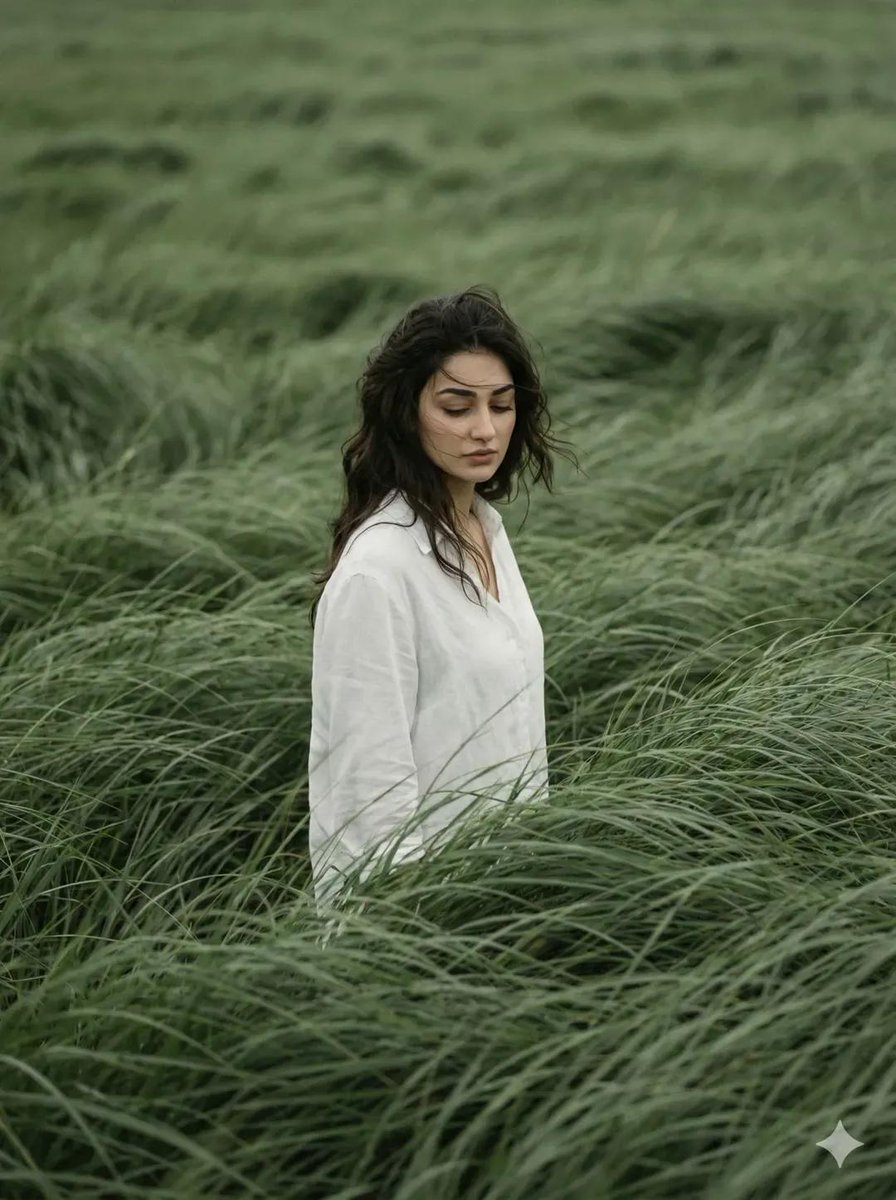 Solitary Figure in Sage Fields