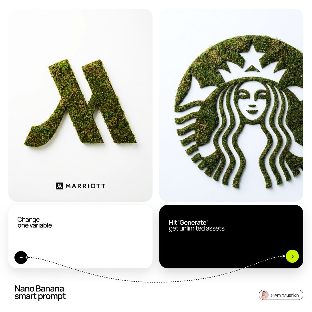 Moss-Textured Brand Logo Icon