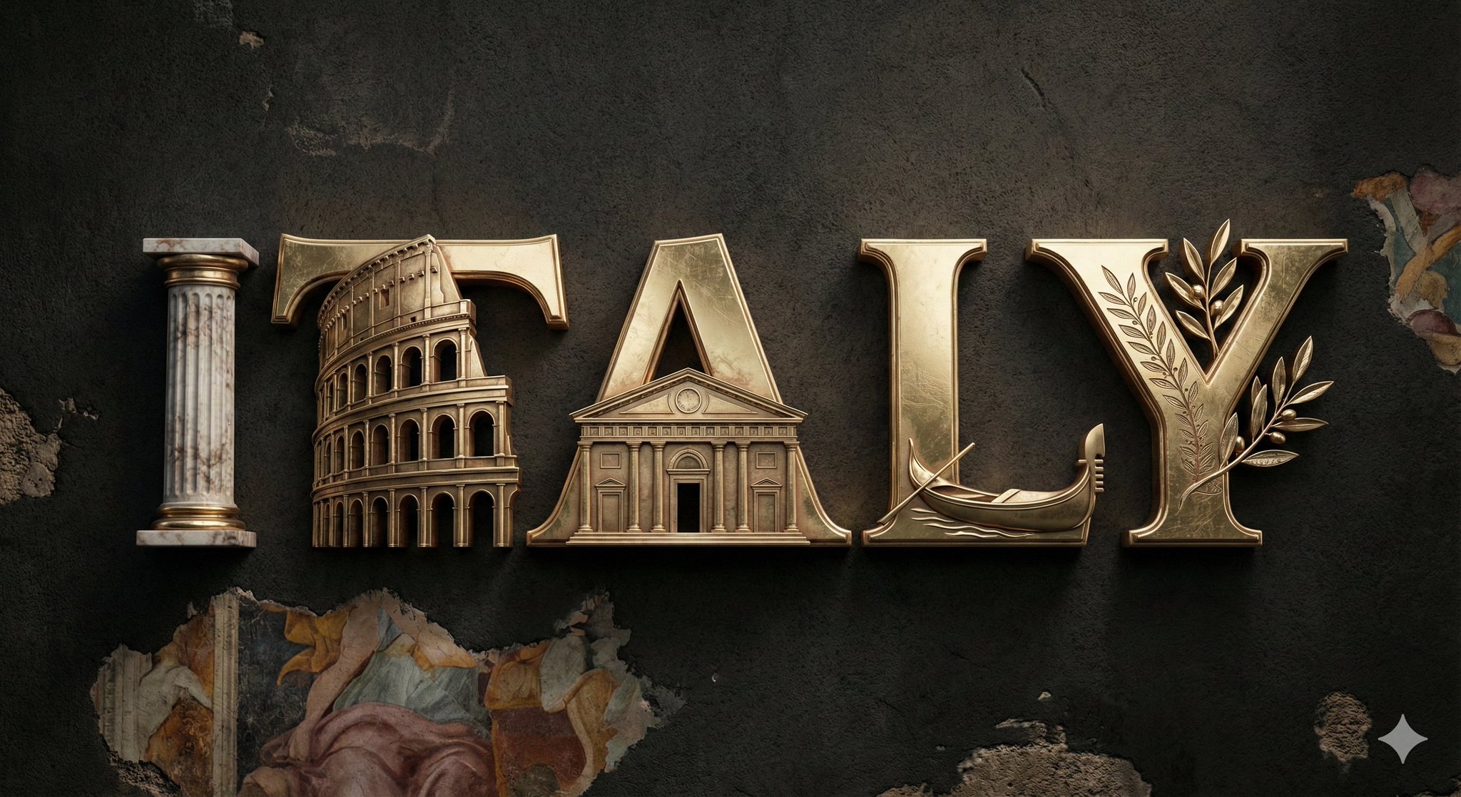 Metallic 3D Typography Design