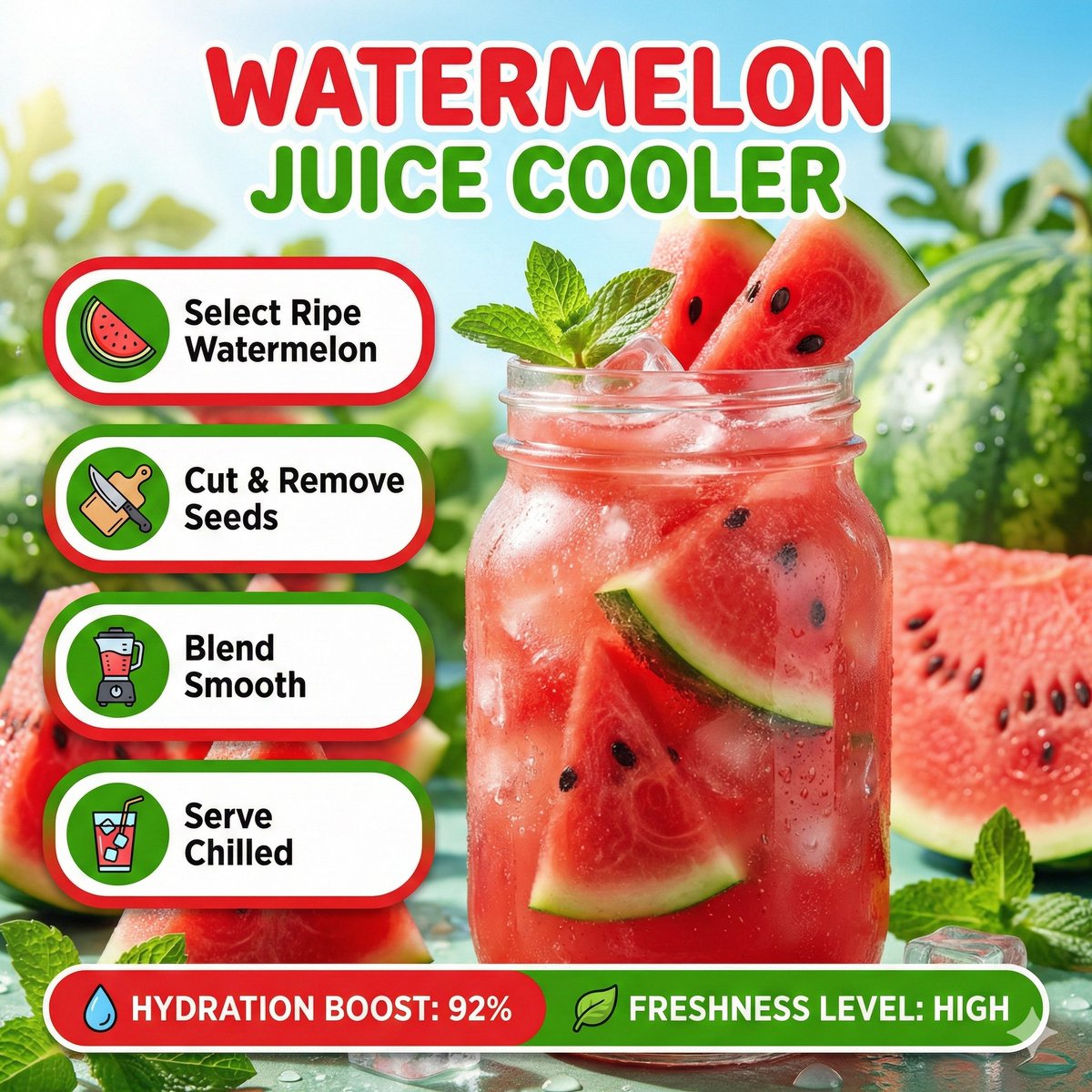 Watermelon Juice Infographic