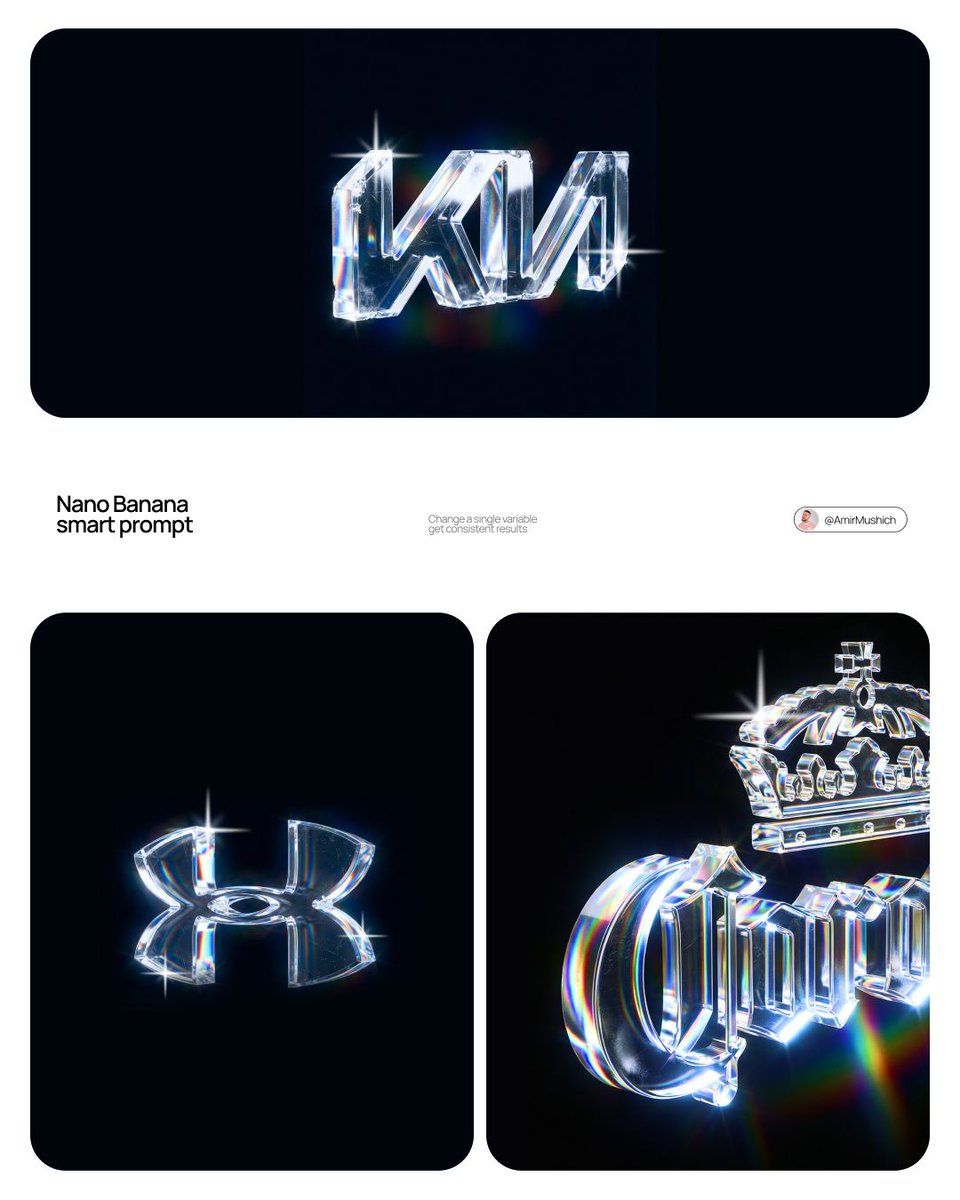 Crystal Typography Luxury Brand