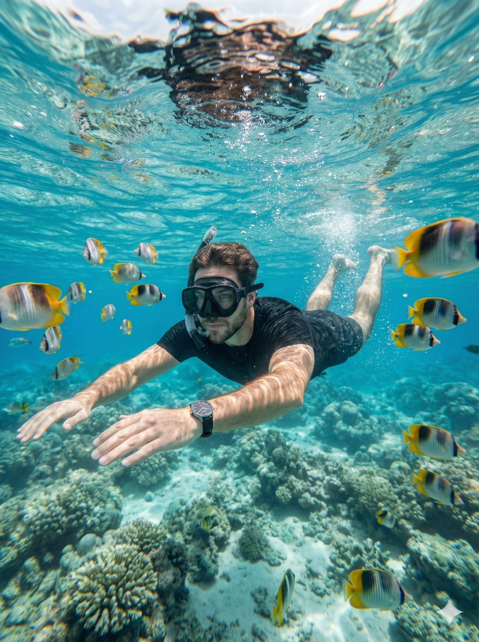 Underwater Portrait with Tropical Fish
