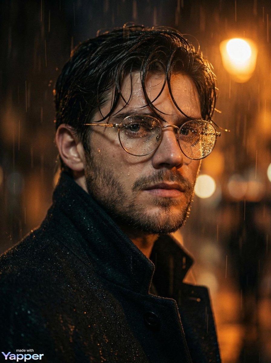 Rainy Night Contemplation Portrait