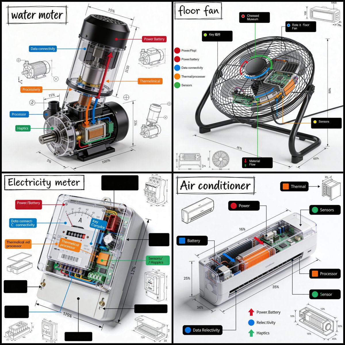 Technical Infographic of a Smartphone