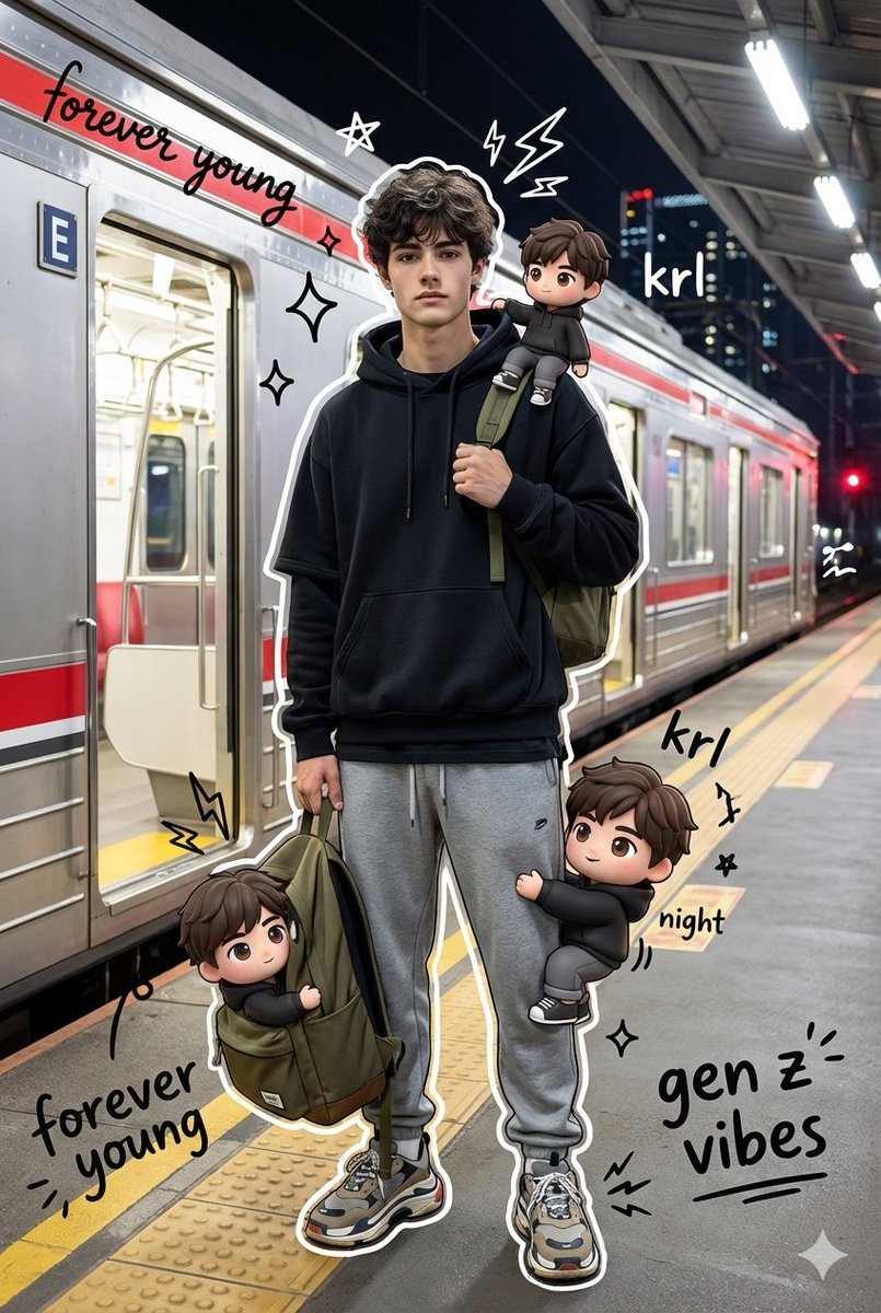 Trendy Man at Train Station