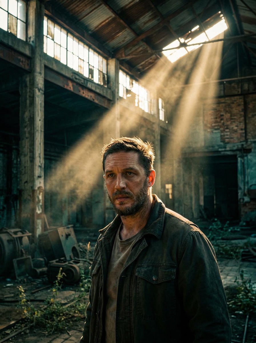 Portrait in Warehouse God Rays