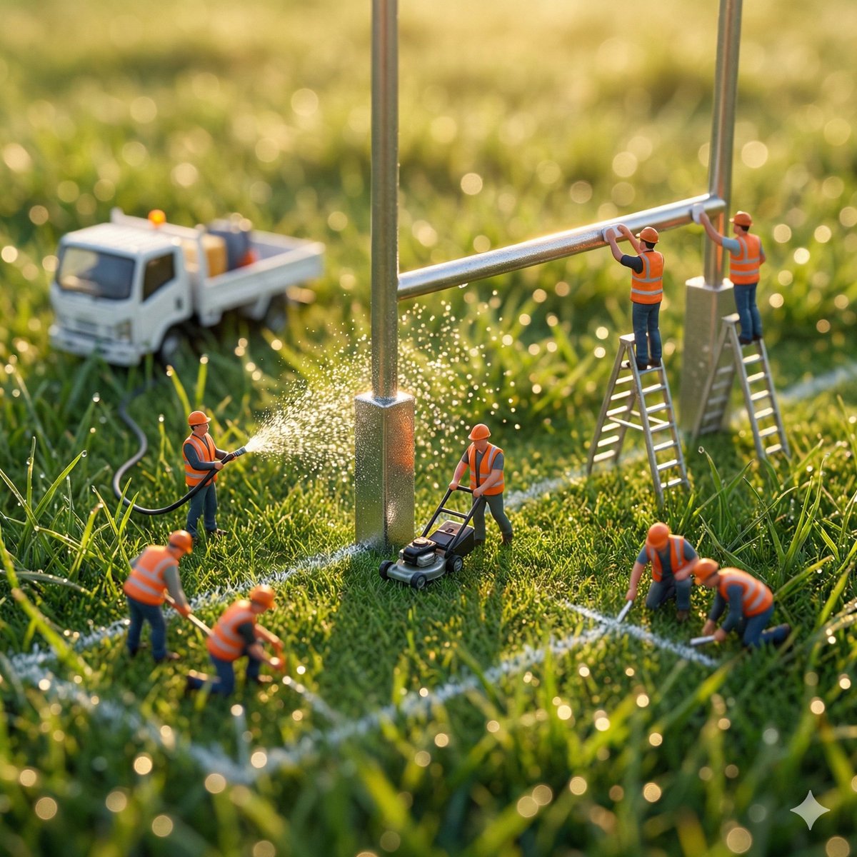 Miniature Workers Rugby Goal
