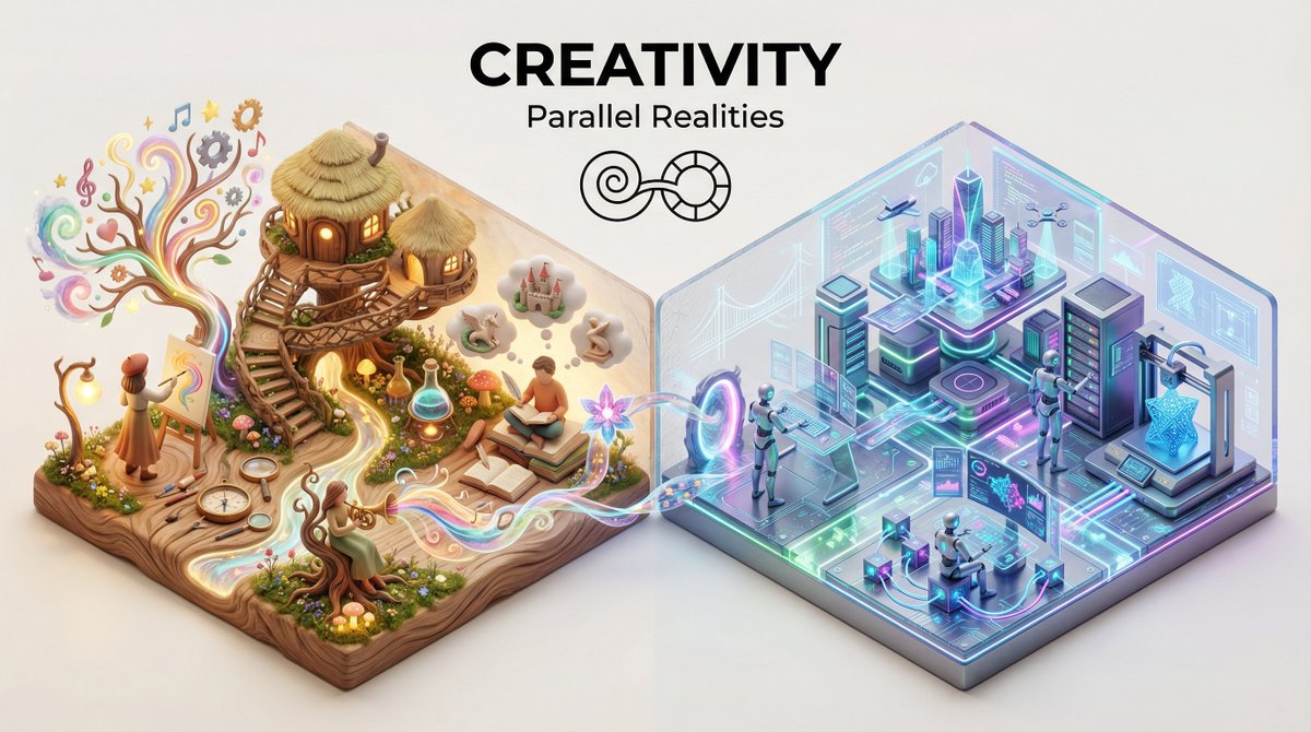 Isometric Diorama Parallel Worlds