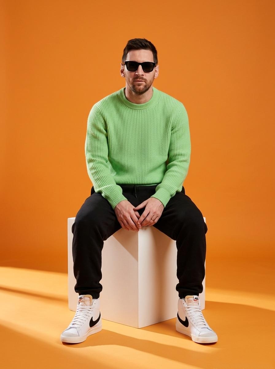 Male Model Orange Studio