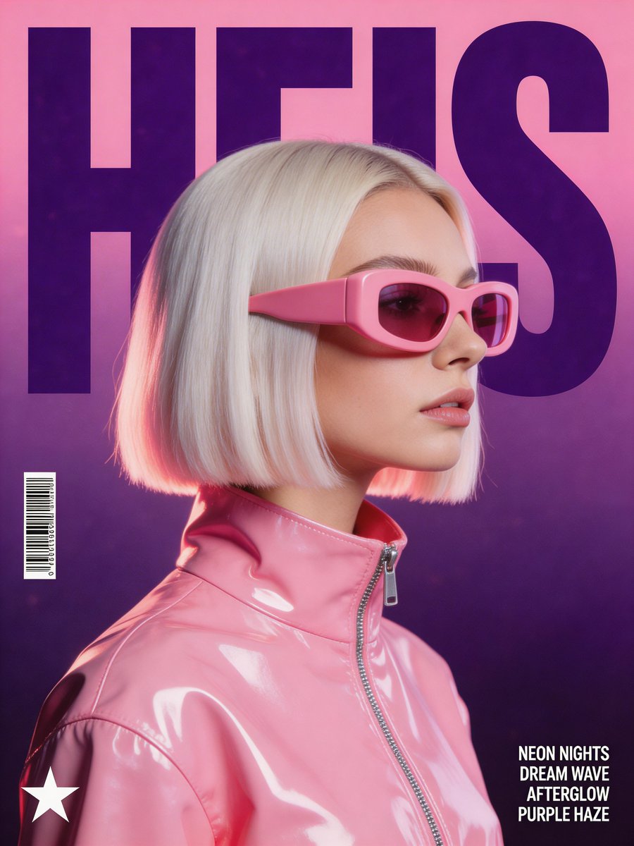 Synthwave Music Poster Woman
