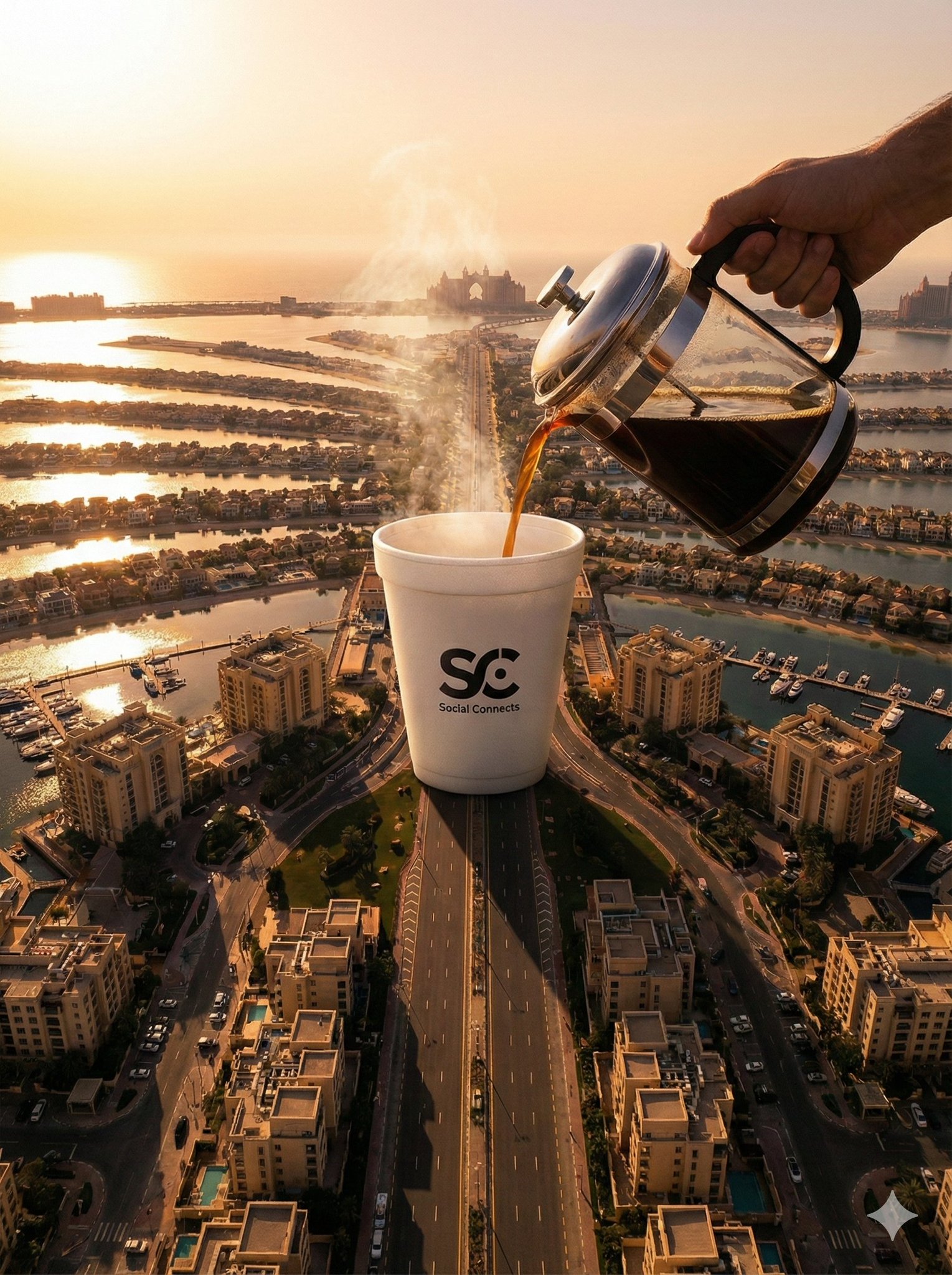 Giant Coffee Cup on Palm Jumeirah