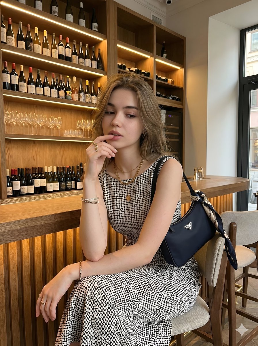 Woman at Wine Bar