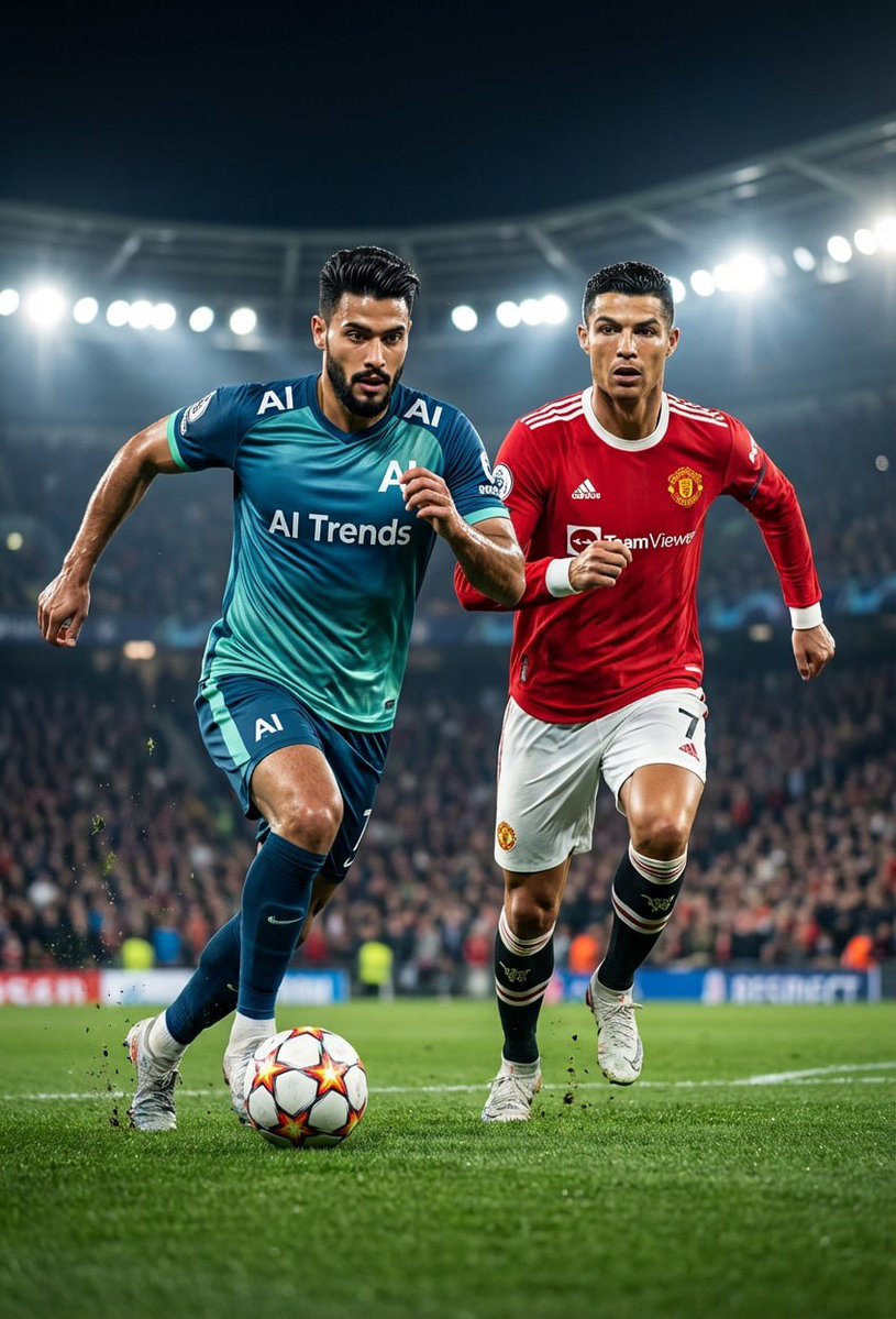Football Player Dribbling Ball