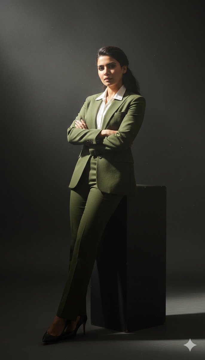 Man in Olive Green Suit