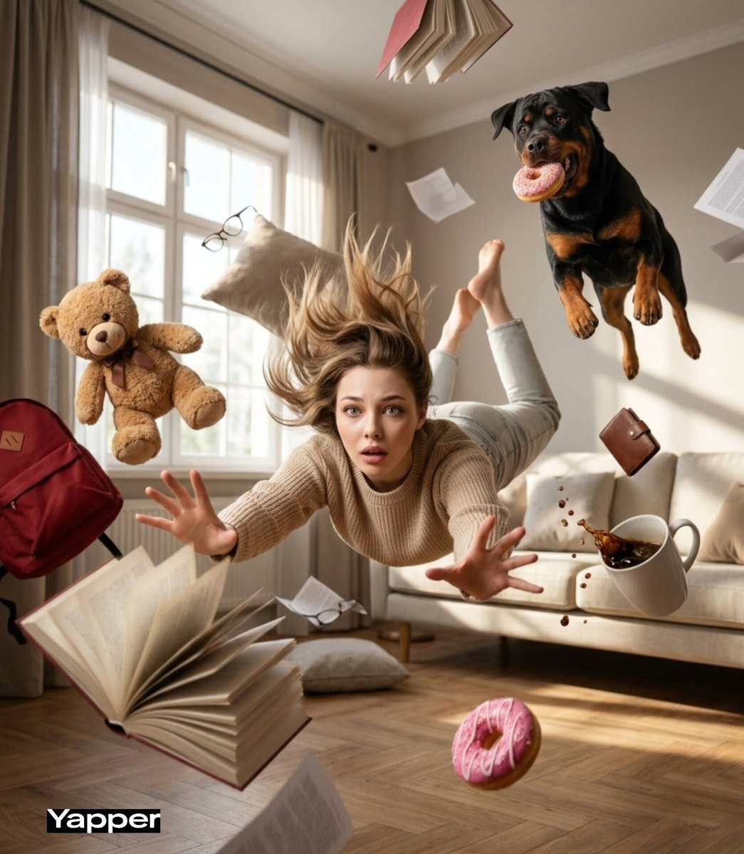 Woman Falling Through Vortex